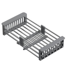 Gramax Nastaviteľný košík do drezu šedý/nerezový