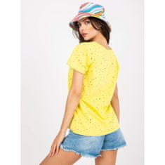 FANCY Dámske tričko s otvormi ONE COLOR žltá FA-TS-6967.77P_387376 Univerzálne