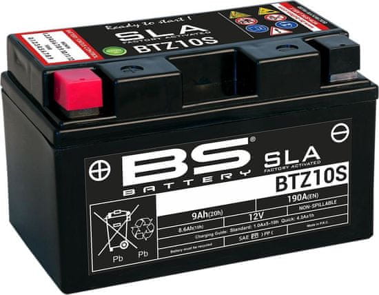 BS-BATTERY továrni aktivovaná motocyklová batéria BTZ10S (YTZ10S)