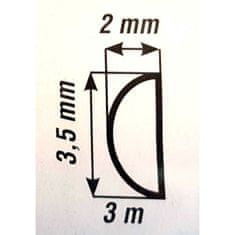 4Car Samolepiaca ozdobná lišta 3m 3,5x2mm carbon