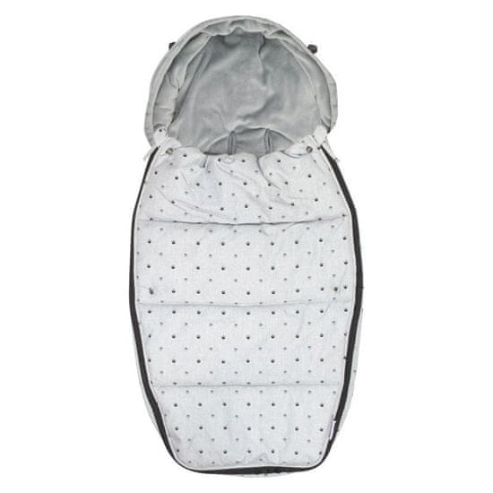 Dooky footmuff veľ. L LIGHT GREY CROWNS DeLuxe