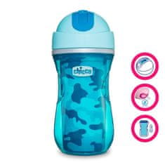 Chicco Hrnček Šport termo so slamkou 266 ml modrý 14m+