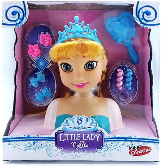 Mega Creative Hlava na česanie Frozen Little Lady Nella 17cm