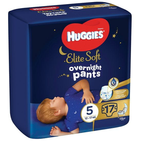 Huggies HUGGIES Elite Soft Pants OVN Nohavičky plienkové jednorazové 5 (12-17 kg) 17 ks