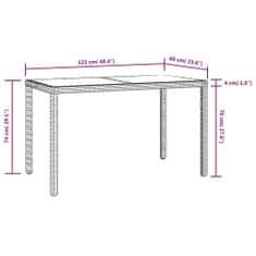 Vidaxl 3-dielna záhradná jedálenská súprava a vankúše polyratan béžová