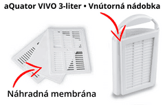 aQuator Náhradné membrány 10ks/1balenie do Ionizátora vody aQuator VIVO 3l • Model Silver a Classic