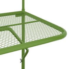Petromila vidaXL Balkónový stôl zelený 60x40 cm oceľ
