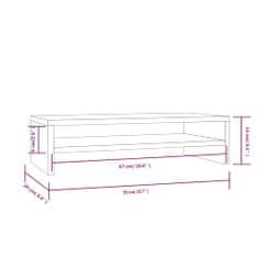 Vidaxl Stojan na monitor čierny 50x24x13 cm masívna borovica