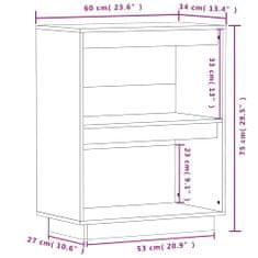 Vidaxl Konzolová skrinka 60x34x75 cm masívna borovica