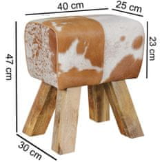 Bruxxi Stolička Tore, 47 cm, pravá koža