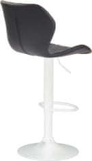 BHM Germany Barová stolička Cork, syntetická koža, biela / čierna