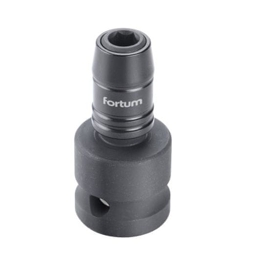 Fortum 4790002 adaptér rázový 1/2" štvorhran na hroty 1/4", Quick-Lock, CrMoV