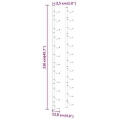 Vidaxl Nástenný stojan na víno na 12 fliaš 2 ks biely železný