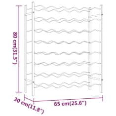 Vidaxl Stojan na víno na 48 fliaš biely kovový