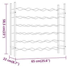 Vidaxl Stojan na víno na 36 fliaš biely kovový