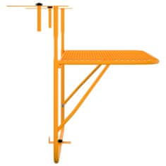 Petromila vidaXL Balkónový stôl žltý 60x40 cm oceľ