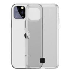 BASEUS VYSTUŽENÉ PUZDRO BASEUS TRANSPARENT KEY S GÉLOVÝM RÁMOM PRE IPHONE 11 PRO MAX ČIERNE (WIAPIPH65S-QA01)