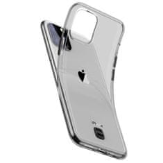 BASEUS VYSTUŽENÉ PUZDRO BASEUS TRANSPARENT KEY S GÉLOVÝM RÁMOM PRE IPHONE 11 PRO MAX ČIERNE (WIAPIPH65S-QA01)