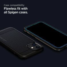 Spigen TVRDENÉ SKLO SPIGEN ALM GLASS FC 2 BALENIE IPHONE 12/12 PRO ČIERNE