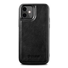 shumee Puzdro potiahnuté prírodnou kožou na iPhone 12 mini Leather Oil Wax black