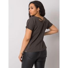 RELEVANCE Dámska plus size blúzka MELFI dark khaki RV-BZ-6541.45P_367142 Univerzálne