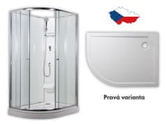 eoshop SIRIUS 120 x 90 cm - Sprchový box model 2 číre sklo pravá vanička