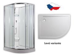 eoshop SIRIUS 120 x 90 cm - Sprchový box model 2 číre sklo ľavá vanička