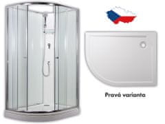 eoshop SIRIUS 120 x 90 cm - Sprchový box model 1 číre sklo pravá vanička