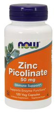 NOW Foods Zinc Picolinate (zinok pikolinát), 50 mg, 120 rastlinných kapsúl