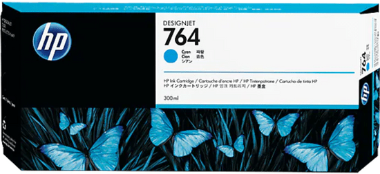 Hewlett Packard HP 764 300-ml Cyan DesignJet Ink Cartridge, C1Q13A