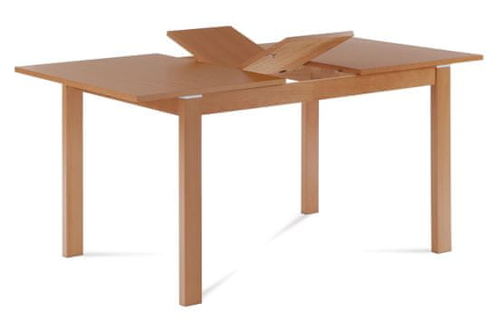 Autronic Jedálenský stôl rozkladací 120+30x80x74 cm, doska MDF, dyha, nohy masív, tmavý buk BT-6777 BUK3