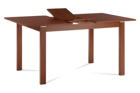 Autronic Jedálenský stôl rozkladací 120+30x80x74 cm, doska MDF, dyha, nohy masív, tmavá čerešňa BT-6777 TR3