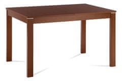 Autronic Jedálenský stôl rozkladací 120+30x80x74 cm, doska MDF, dyha, nohy masív, tmavá čerešňa BT-6777 TR3