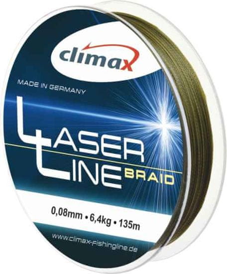 Climax Climax Laser Line Braid šnúra, olivová - 135m 0,08mm / 6,4kg