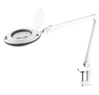 Rebel Stolná lampa s lupou do dielne REBEL NAR0461-2, 5D, 10W, 6500K