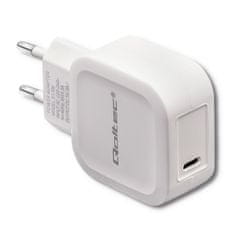 Qoltec Sieťová nabíjačka 20W | 5-12V | 1,67-3A | USB typ C | PD | Biela