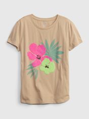 Gap Detské organic tričko s flitrami floral XXL