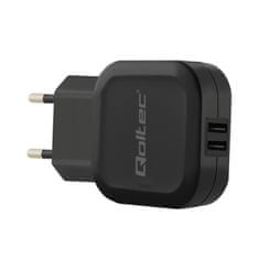 Qoltec Sieťová nabíjačka 12W | 5V | 2,4A | 2xUSB