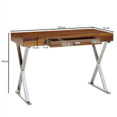 Bruxxi Pracovný stôl Gentles, 120 cm, sheesham