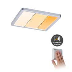 Paulmann PAULMANN VariFit LED vstavané svietidlo Dim to Warm Areo IP44 hranaté 175x175mm 3 Step Dim to warm matný chróm stmievateľné 93100