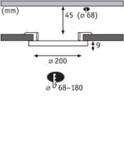 Paulmann PAULMANN VariFit LED vstavané svietidlo Veluna Edge IP44 kruhové 200mm 3000K biela stmievateľné 79946