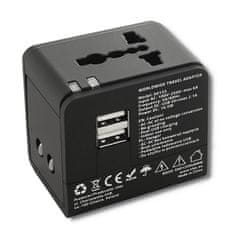 Qoltec Cestovný adaptér Powerline 10,5 W | 5 V | 2,1 A | 2xUSB