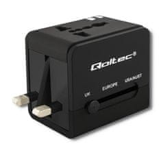 Qoltec Cestovný adaptér Powerline 10,5 W | 5 V | 2,1 A | 2xUSB