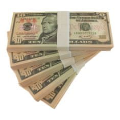 Northix Falošné peniaze - 10 amerických dolárov (100 bankoviek) 