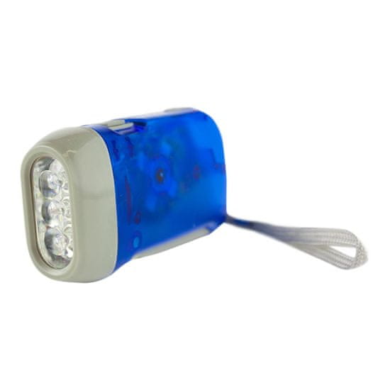 Northix Ručne ovládaná LED baterka - modrá