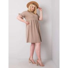 BASIC FEEL GOOD Dámske plus size šaty CHIARA dark beige RV-SK-6335.68_362650 3XL