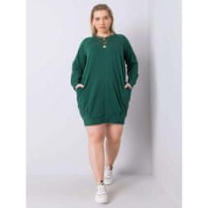 BASIC FEEL GOOD Dámske plus size šaty ARIADNE tmavozelené RV-SK-6296.99_363119 2XL