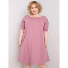 BASIC FEEL GOOD Dámske plus size šaty BELLAMY pink RV-SK-6639.02X_366628 XL