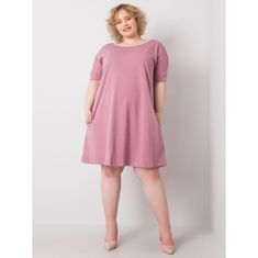 BASIC FEEL GOOD Dámske plus size šaty BELLAMY pink RV-SK-6639.02X_366628 XL