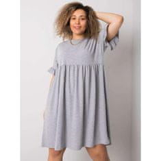 BASIC FEEL GOOD Dámske plus size šaty CHIARA sivé RV-SK-6335.68_362652 XL